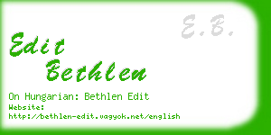 edit bethlen business card